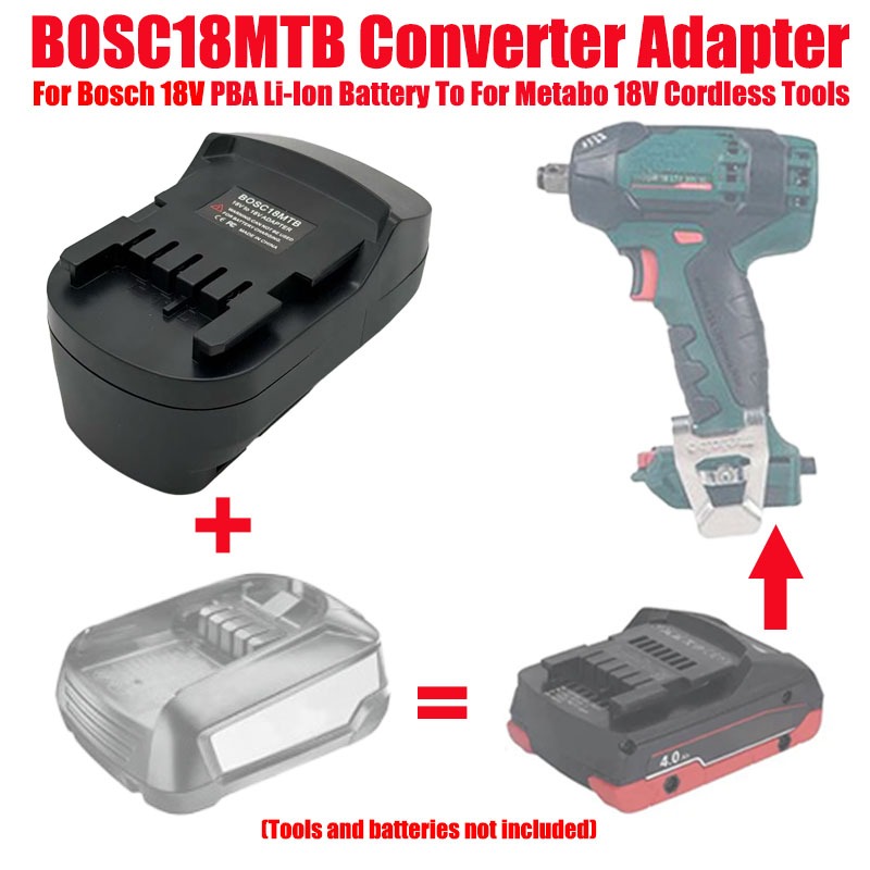 Power Tools Battery Adapter - Adaptador Conversor de Bateria HAKSINKY BOSC18MTB