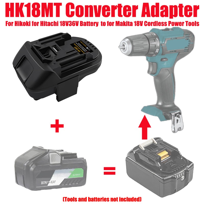 Power Tools Battery Adapter - Adaptador de Bateria ALASICKA HK18MT para