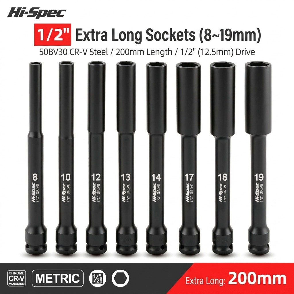 Power Tools Pneumatic - Soquete de Impacto Extra Longo de