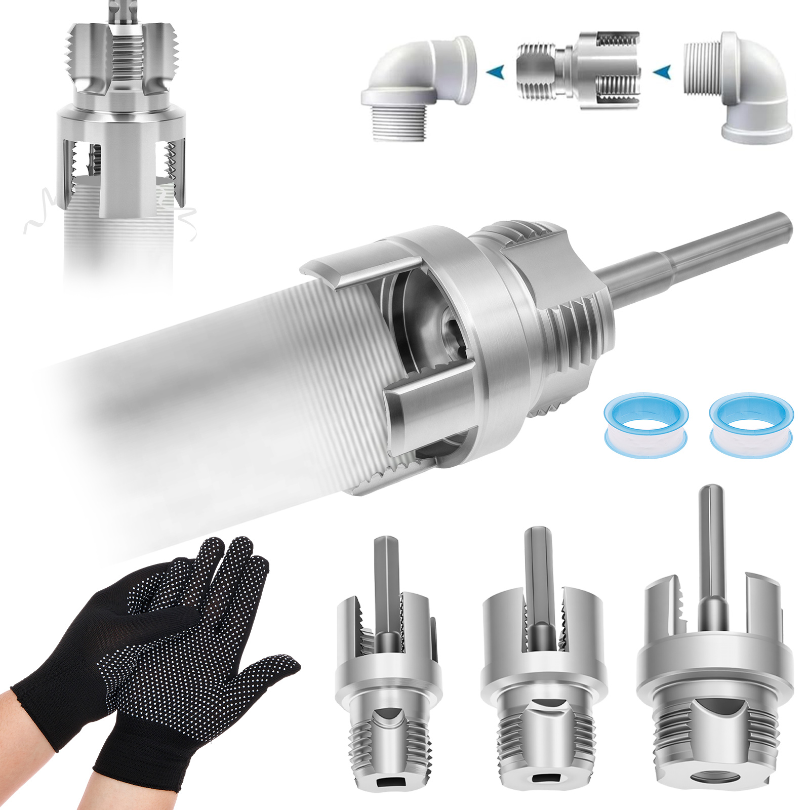 Power Tools Plumbing - Ferramenta de Corte de Rosca para