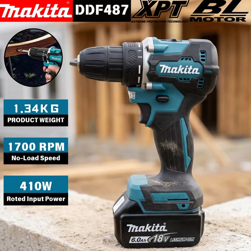 Power Tools Used - Furadeira Sem Fio Makita DDF487, Chave