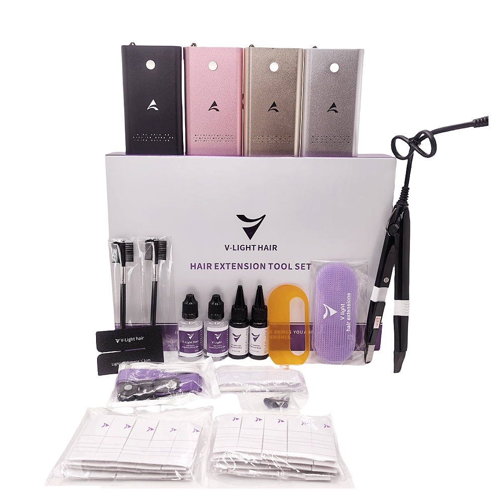 Power Tools Extension - Extensão do cabelo Set com cola,
