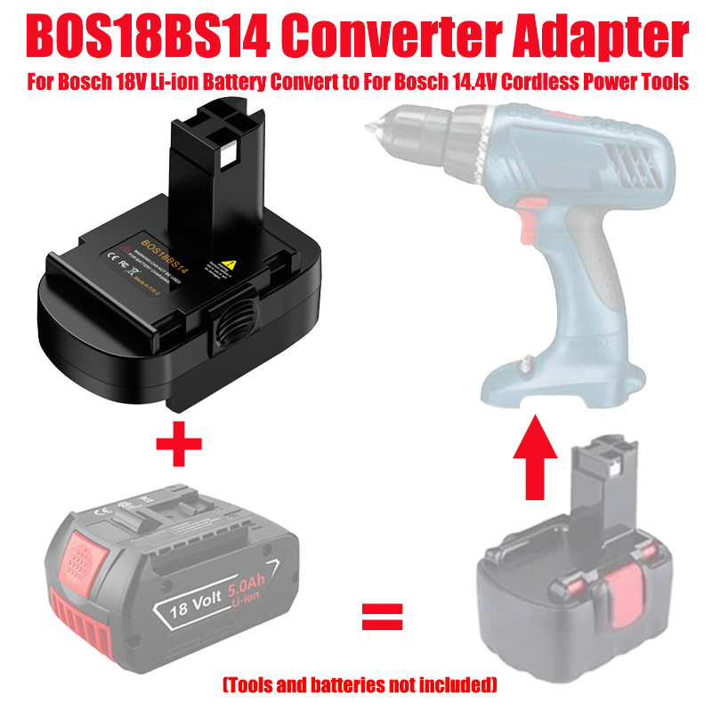 Power Tools Battery Adapter - Adaptador de Bateria ALASICKA BOS18BS14 para