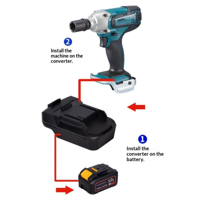Power Tools Battery Adapter - Adaptador de ferramenta elétrica, 1 peça,